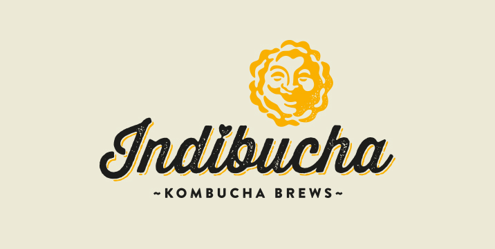 Indibucha Kombucha Logo Brand Design