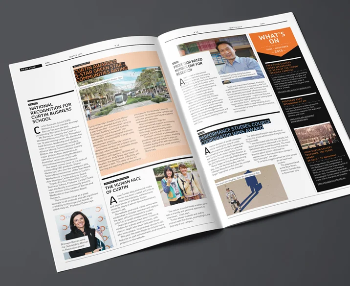 Curtin University Magazine Design