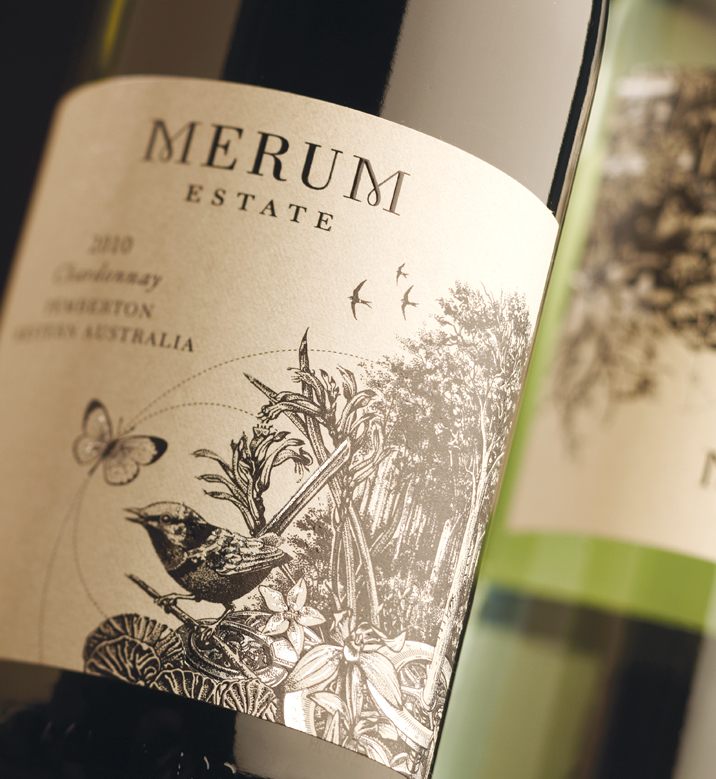 Merum Estate Wine Label Design