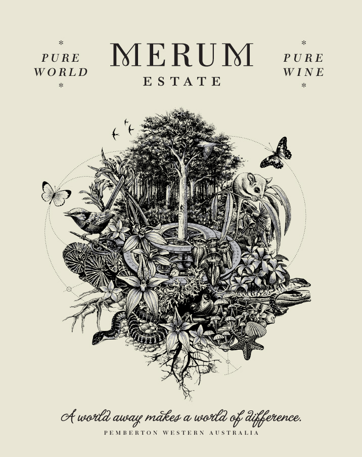 Merum Estate Wine Poster Design