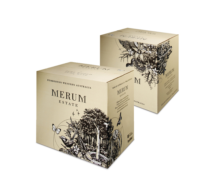 Merum Estate Wine Carton Design