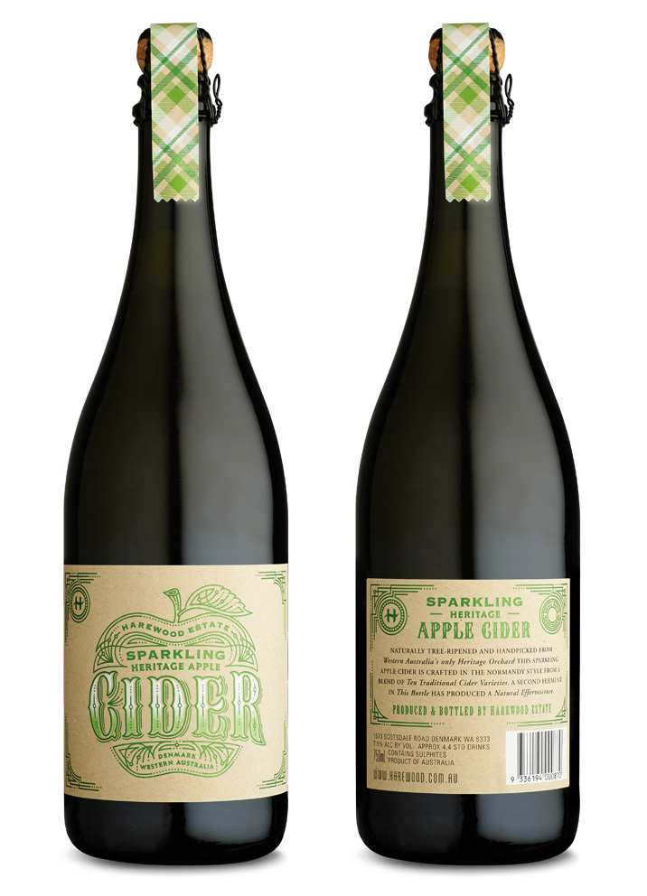 Harewood Estate Cider label design