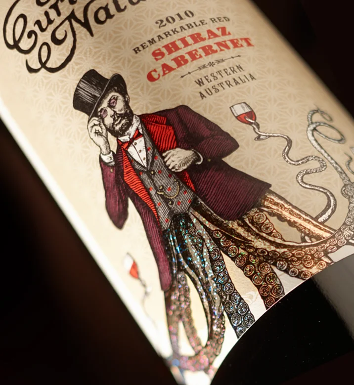 Curious Nature wine label design
