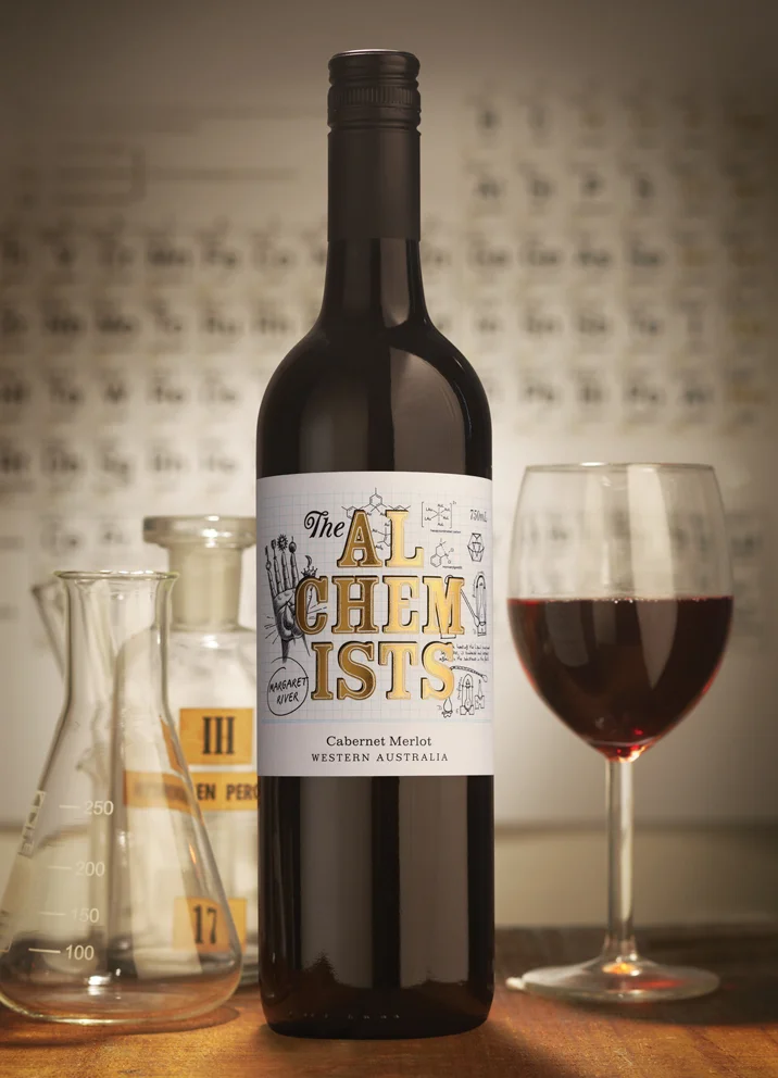 The Alchemists Wine label design