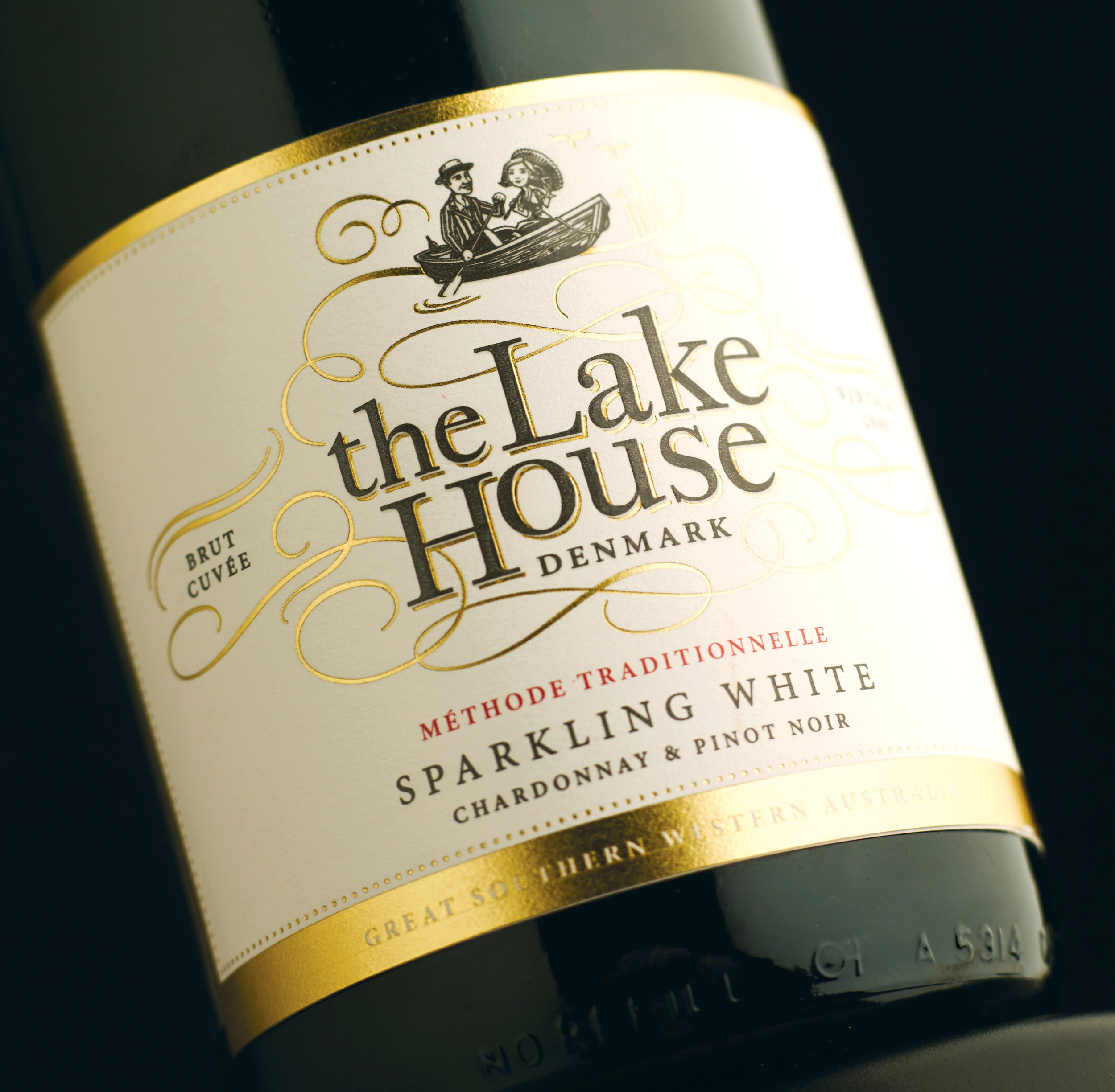 The Lake House Denmark wine label design
