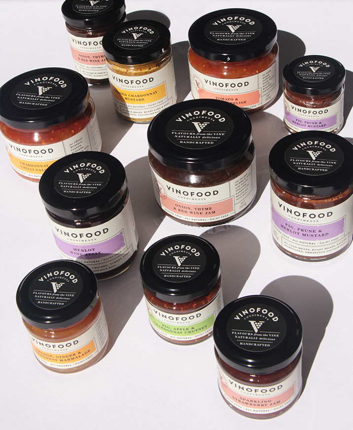 Vinofood Condiments label design