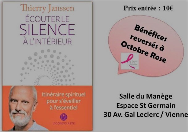 Conférence avec Thierry Janssen - Vienne (38) le jeudi 11 octobre 2018