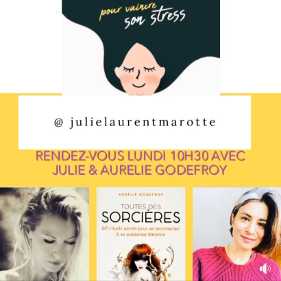 Evénements à venir : Live Instagram avec Julie Laurent Marotte - Lundi 30 mars 2020 à 10H30