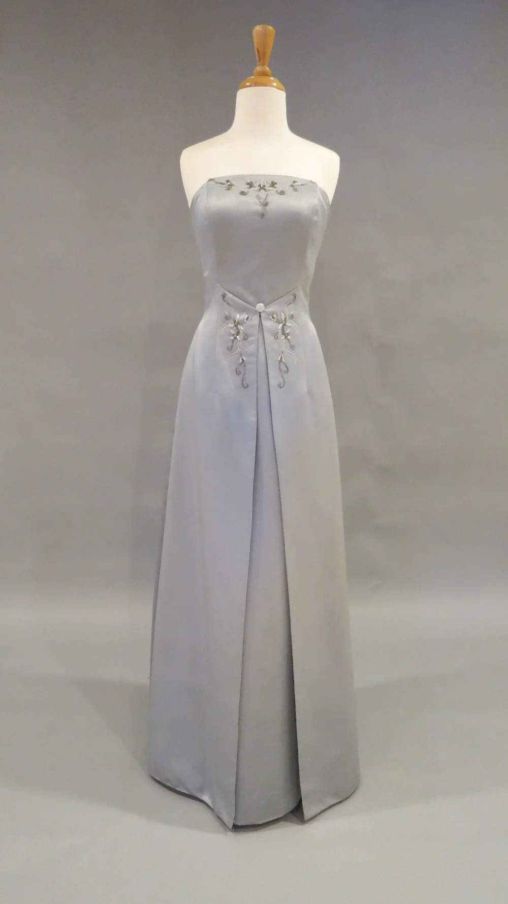 open lace back dress Embroidered Floral Lace Prom Dress - 0745