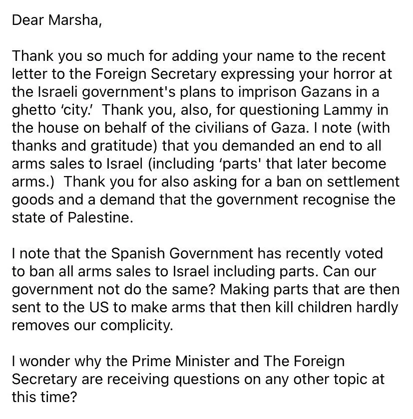 For anyone who&rsquo;d like to read it - here is my latest letter to my MP @marshadecordova_  copied to the Labour Party activist @labourlewis 

Please write to your MP. If they all go off on the summer recess having done nothing- how many more will 