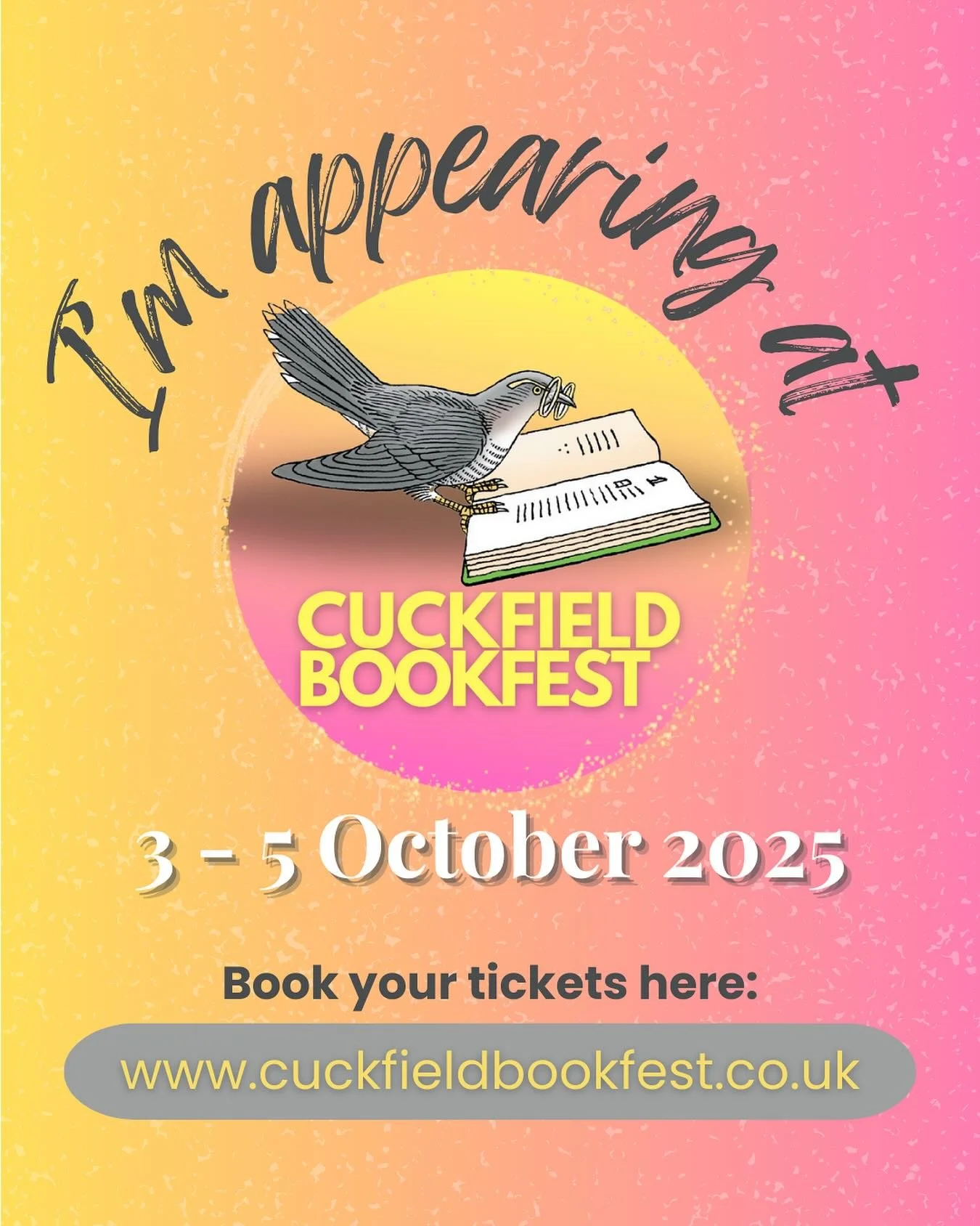 West Sussex? If you live anywhere near West Sussex I&rsquo;m speaking about #thejoyfulevironmentalist on Sat 4th October 5.30 - 6.30pm Why not come for the day? They have lots of great speakers. 

@cuckfieldbookfest #cuckfieldbookfest #books #liveeve