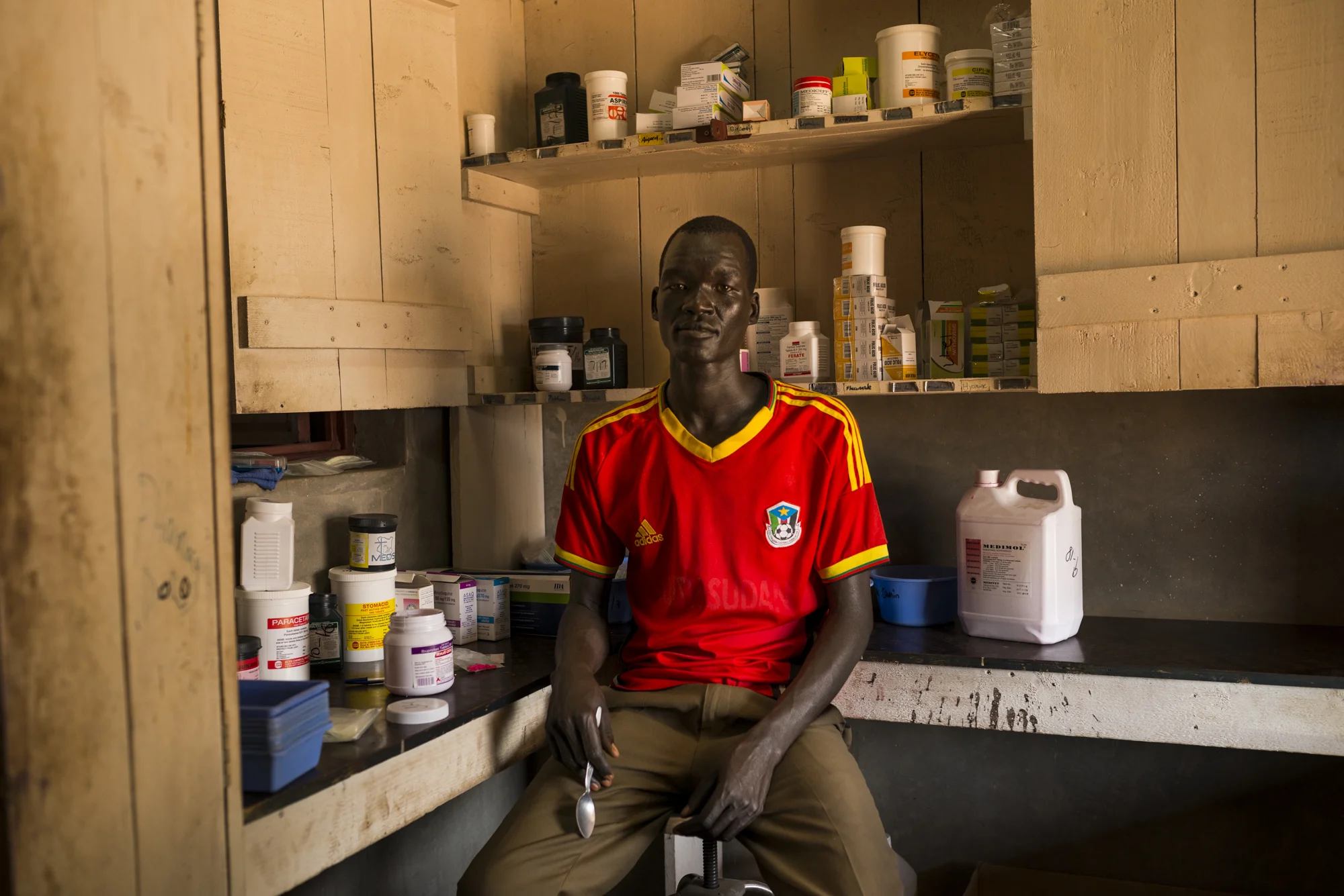 Pharmacy at the SIM hospital, Doro refugee camp, South Sudan