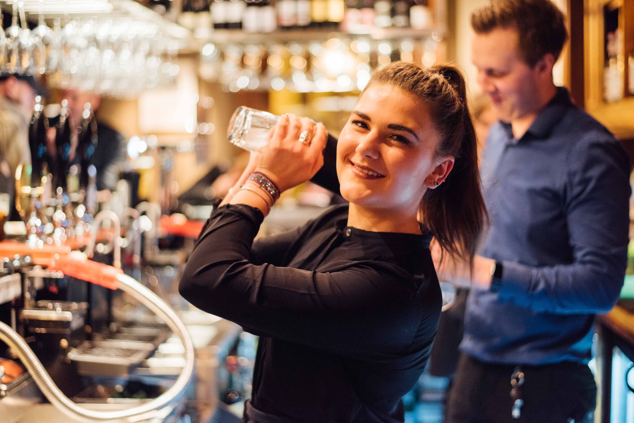 The Old Post Office Bar w: Barmaid.jpg