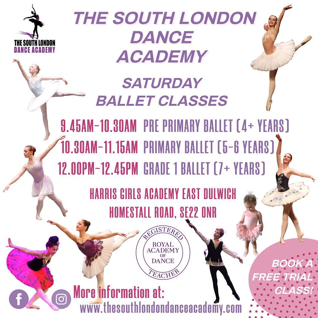 🩰 Come along and join the fun! 🩰

🌟 Free trial classes for all pupils 🌟

For more information or to book a 𝗙𝗿𝗲𝗲 taster class visit our website  www.thesouthlondondanceacademy.com or contact info@thesouthlondondanceacademy

#thesouthlondondanc