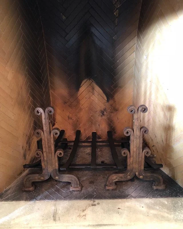 Forged bronze andirons #peltonmetalworks