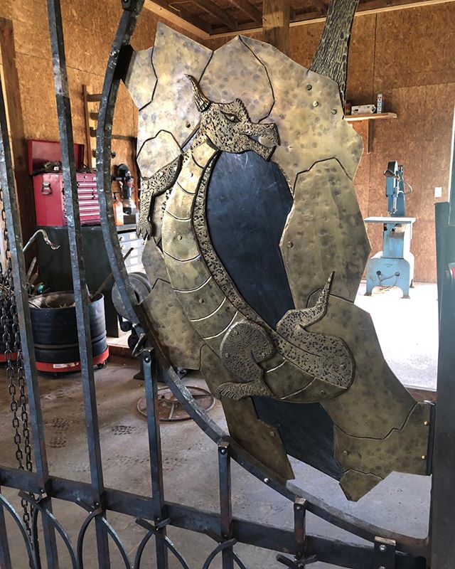 Bronze dragon for gate. #peltonmetalworks