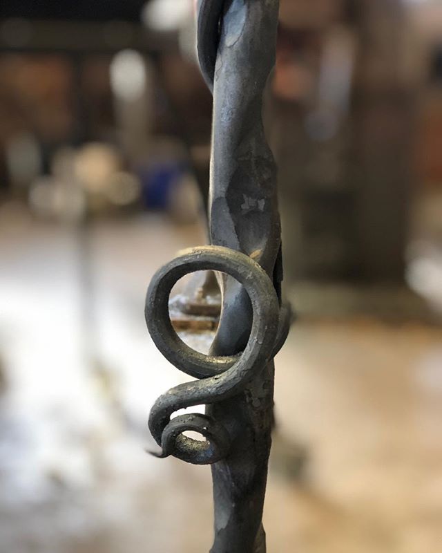 Fun with squiggles. Nature gate. Forged steel. #peltonmetalworks