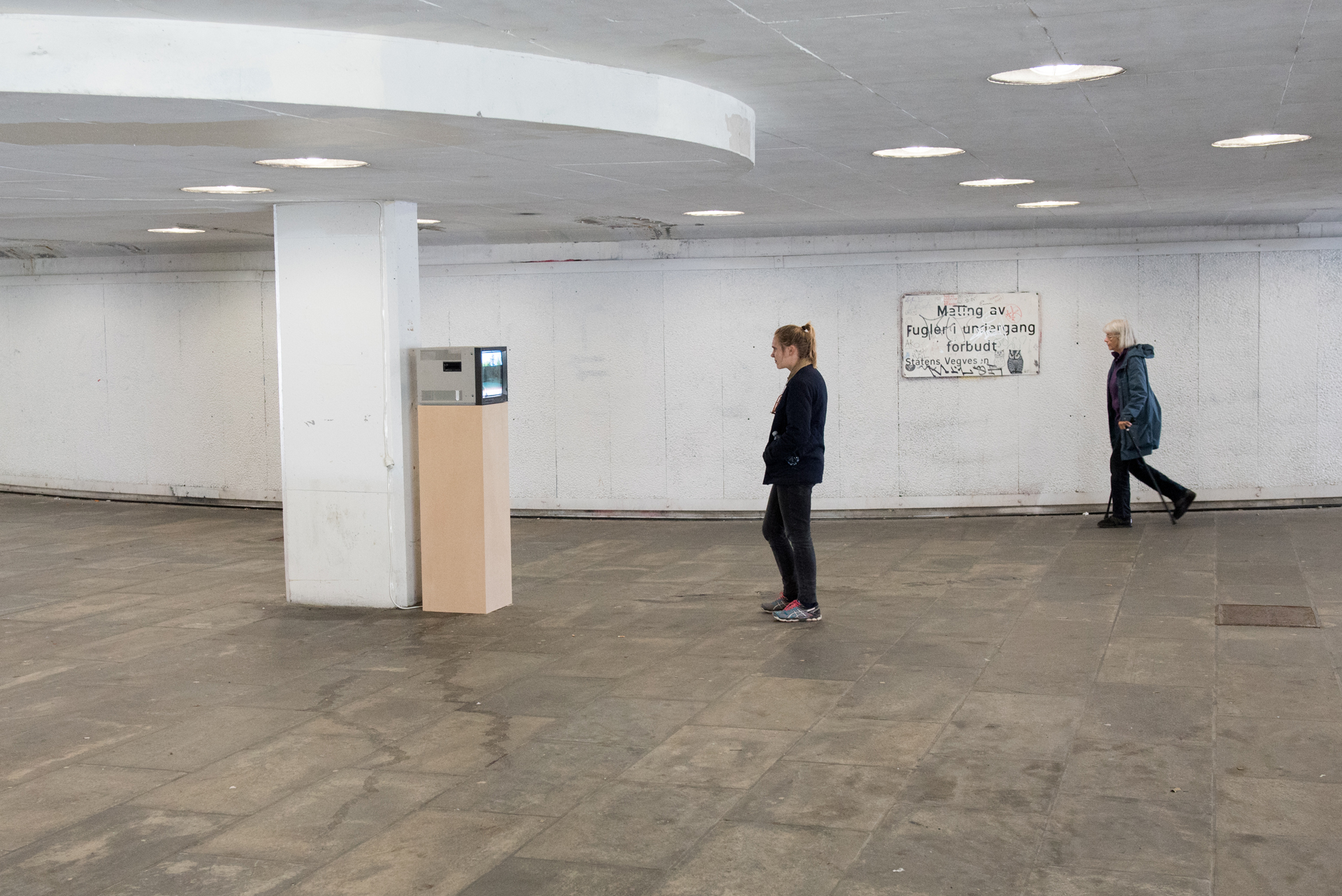   Father , 2015, installation view.&nbsp; Imagining Commons , Underpass, Danmarksplass, Galleri Volt, Bergen, 2015  Photo credits: Eirik Lande 