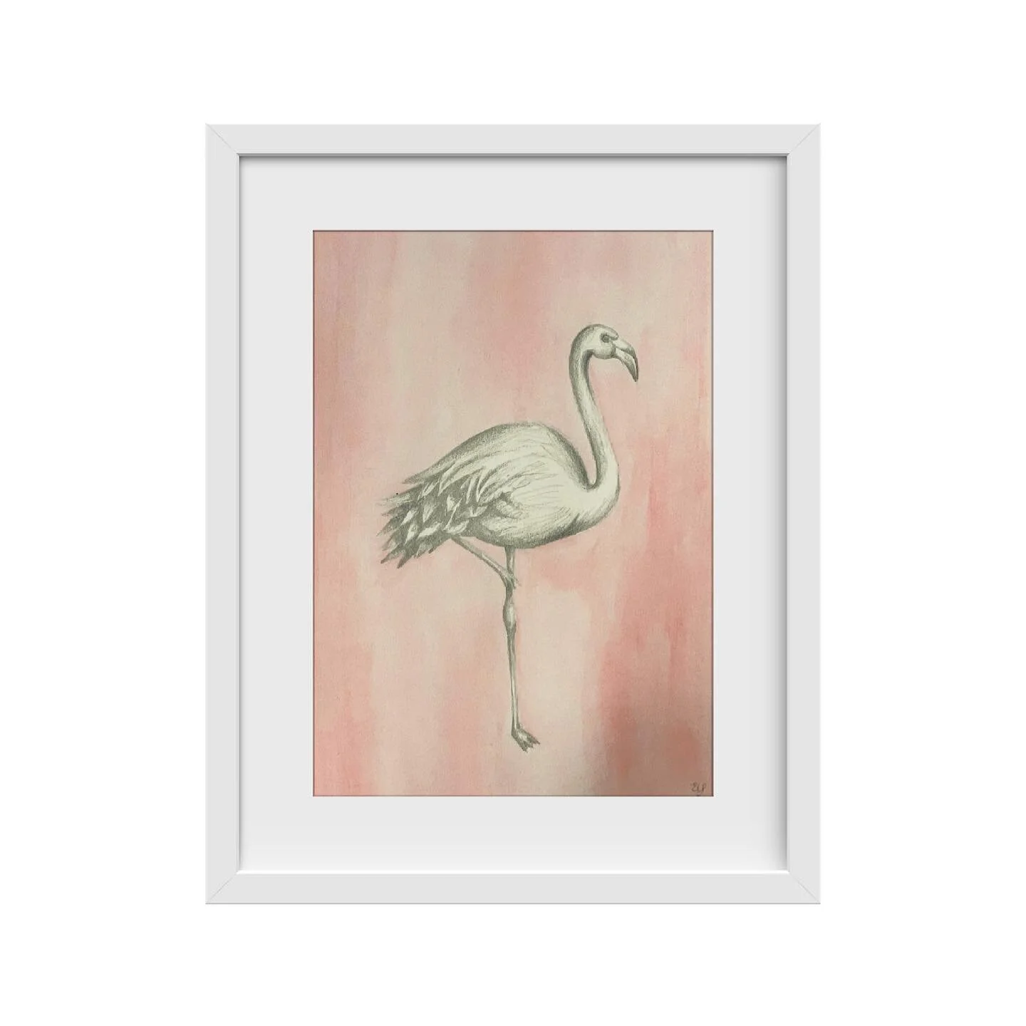 A5 flamingo drawing 🦩