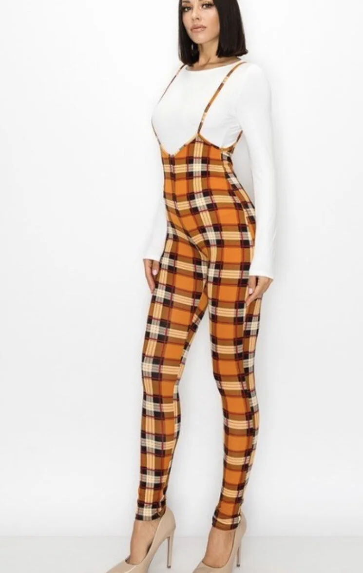 Fall Plaid Jumpsuit — Bos Boutique