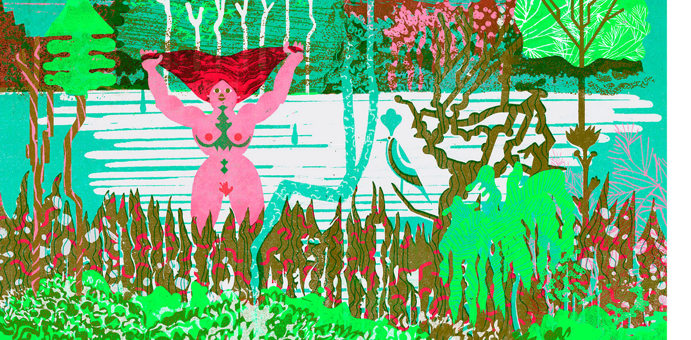Eva in the jungle.