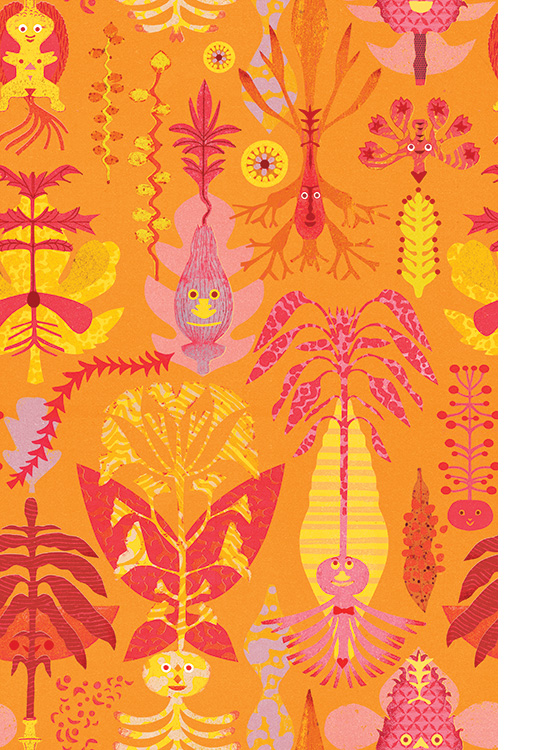 SEEDS PATTERN ORANGE