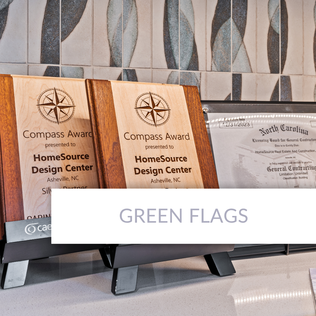 Red Flags from Home Design Centers — Plus a Green Flag
