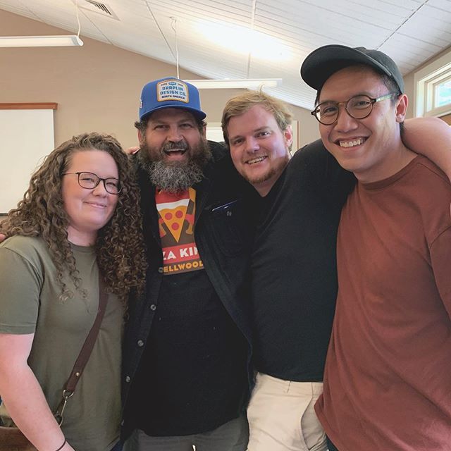What a night! I got to meet this insanely cool human! Thanks @draplin for such an amazing talk!! 💥 #design #draplin
