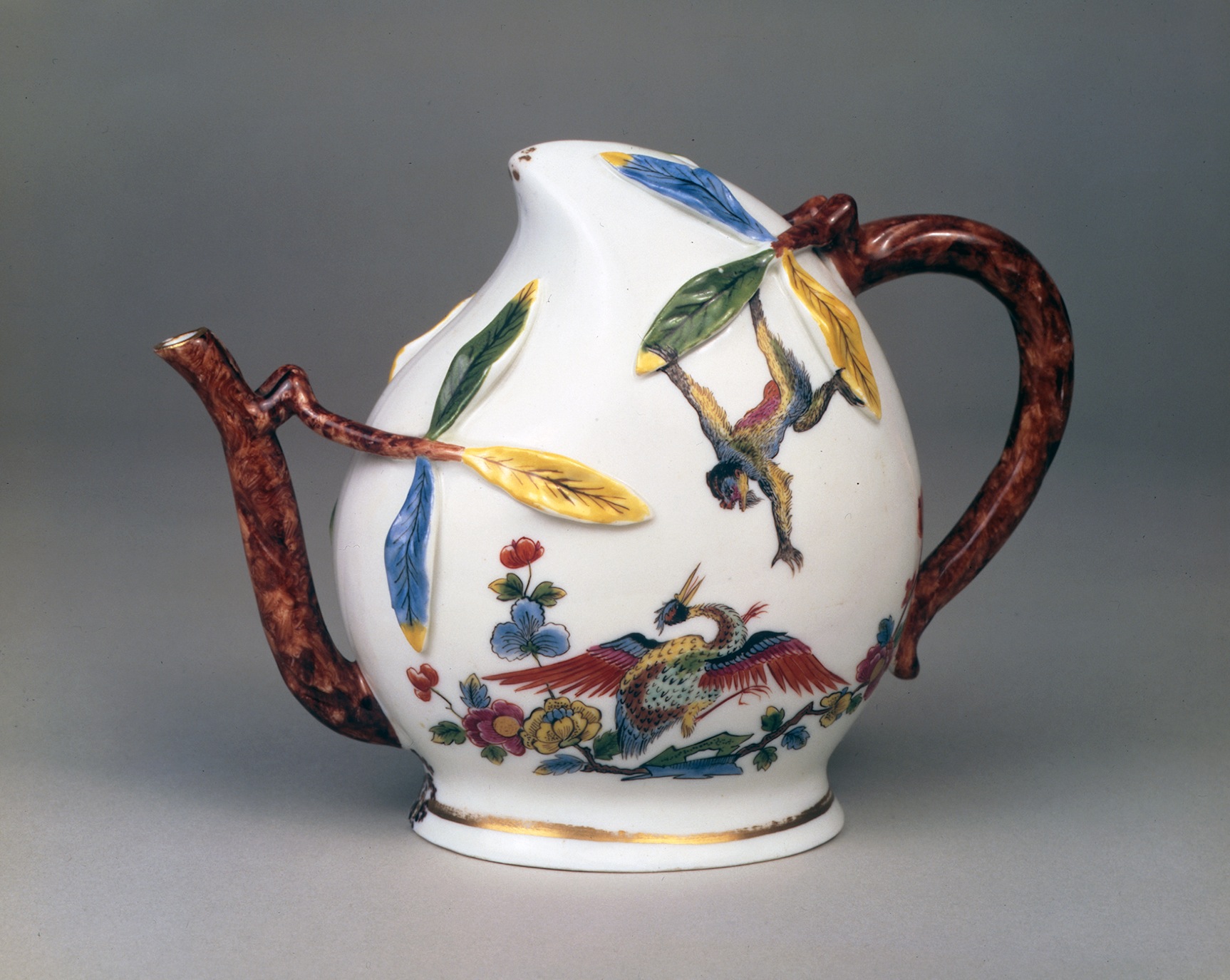 Meissen Cadogan Teapot/Winepot of Peach Shaped Form, Circa 1725-30 © Brian Haughton Gallery
