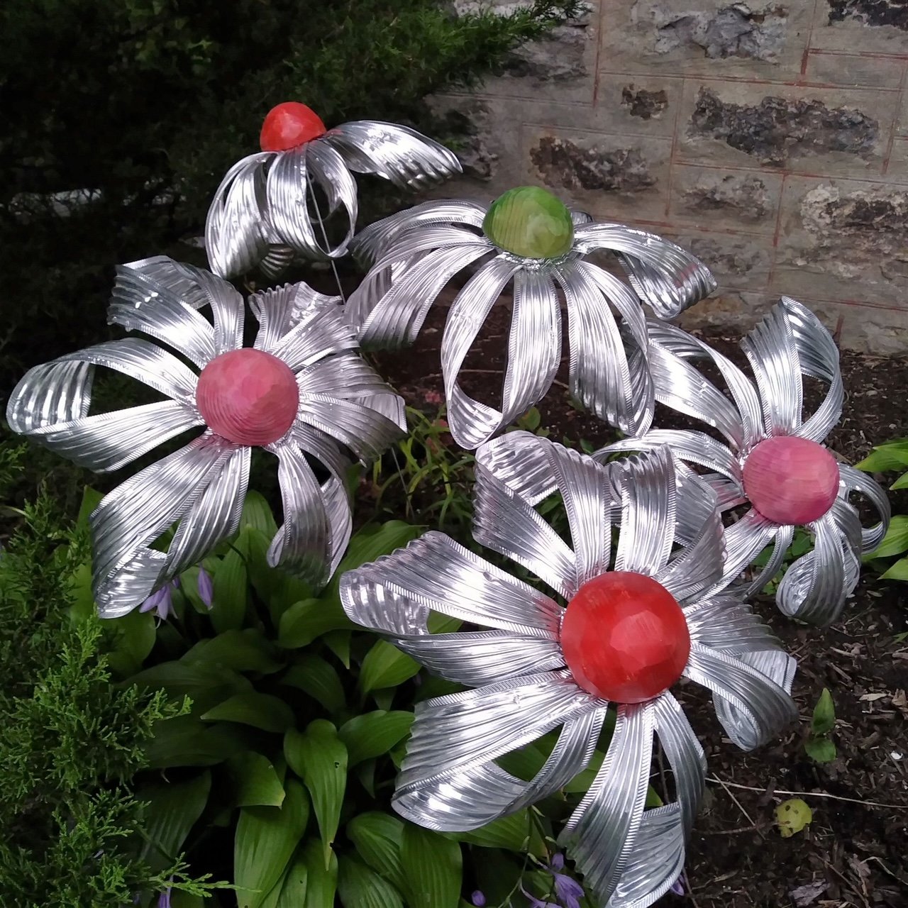 Artfully Recycled Dryer Duct Echinacea.jpg
