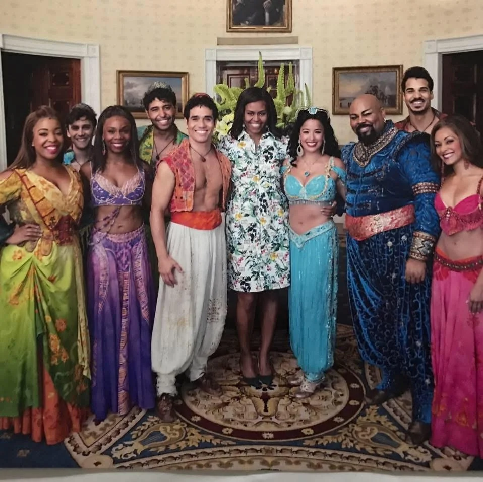 K's Broadway debut was with Disney's   Aladdin  as the "Rather Tasty" Fortune Teller. 