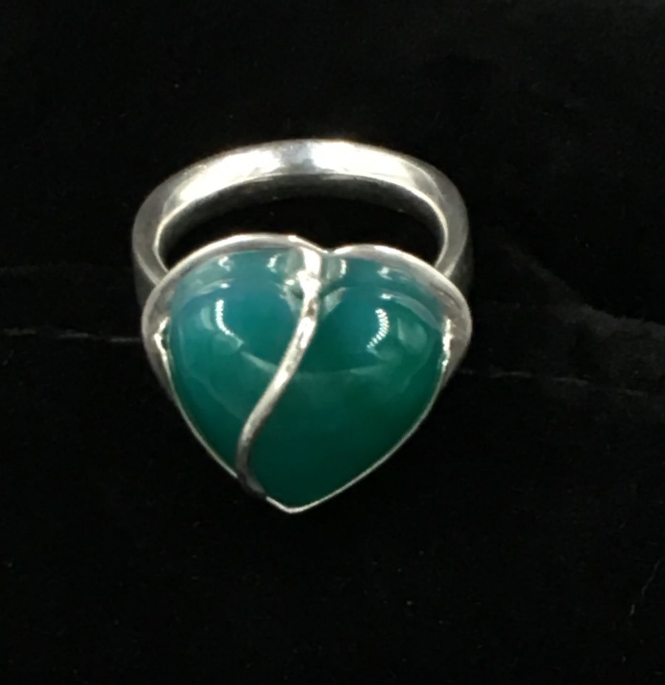 Adventurine and Sterling Ring
