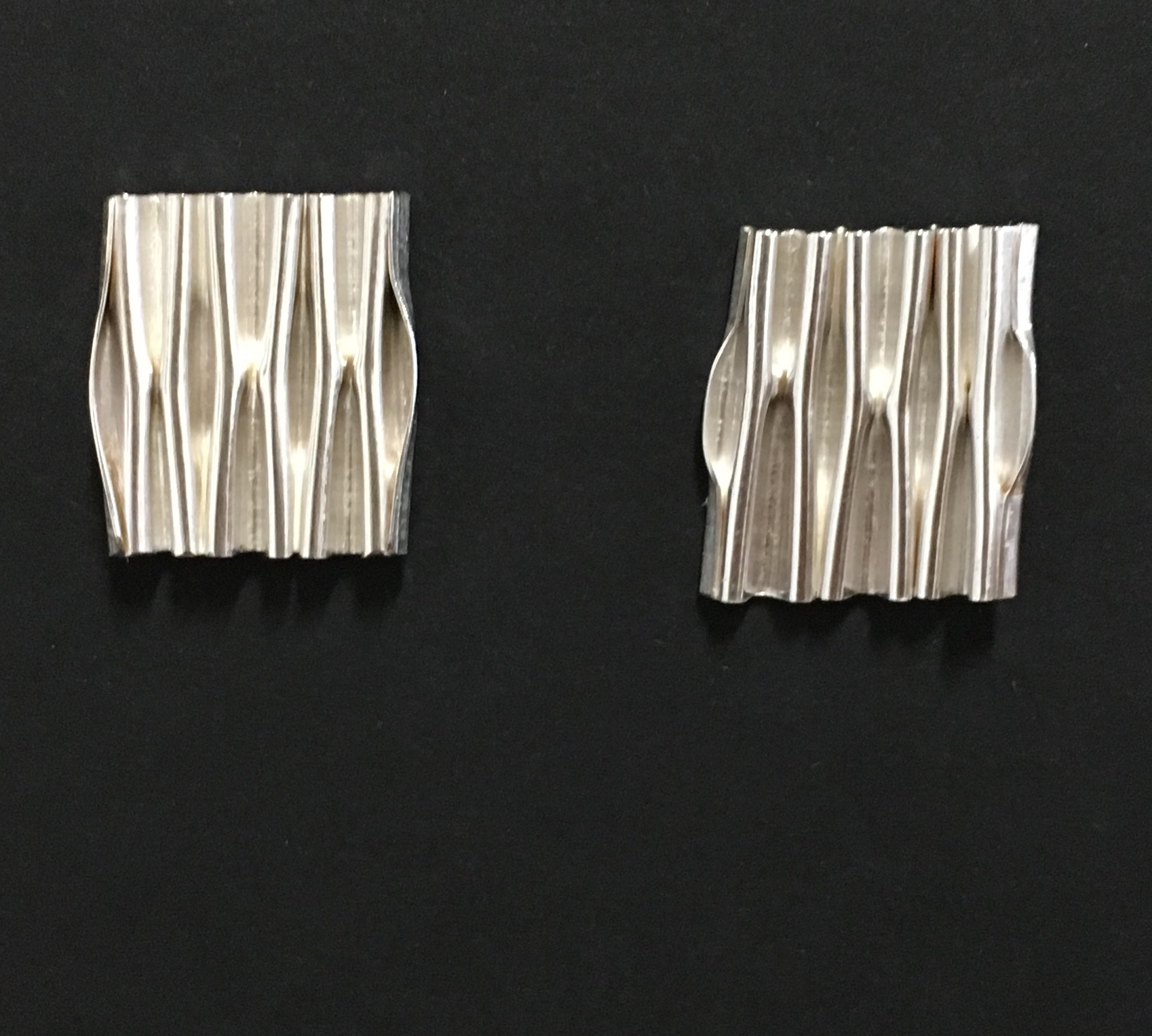 Micro-foldformed Sterling Earrings