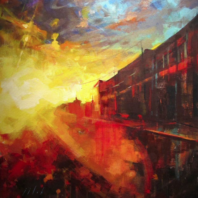 Neenah Sunset 2015 Acrylic on canvas 30" x 40" SOLD