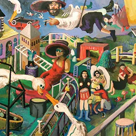 The B-Movie 2012 Acrylic on canvas 48" x 60" $1000