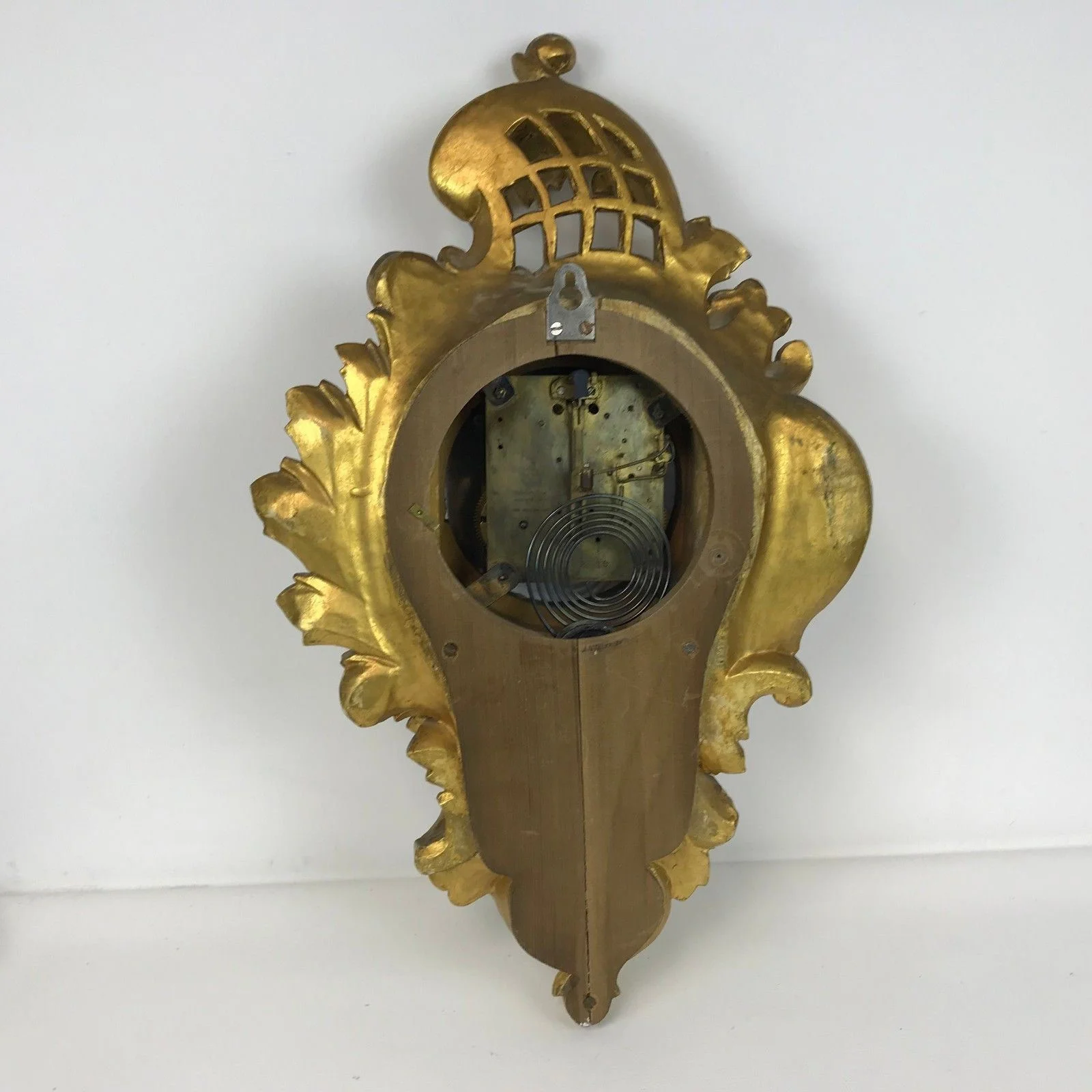 Early 20th Century Carved Gilt Wood French Rococo Wall Clock — Ardesh