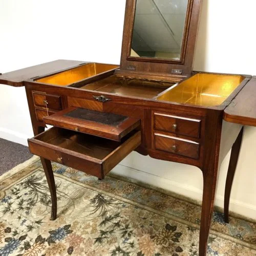 French Ladies Satin Wood Poudreuse Vanity Table Circa 1820  Ardesh