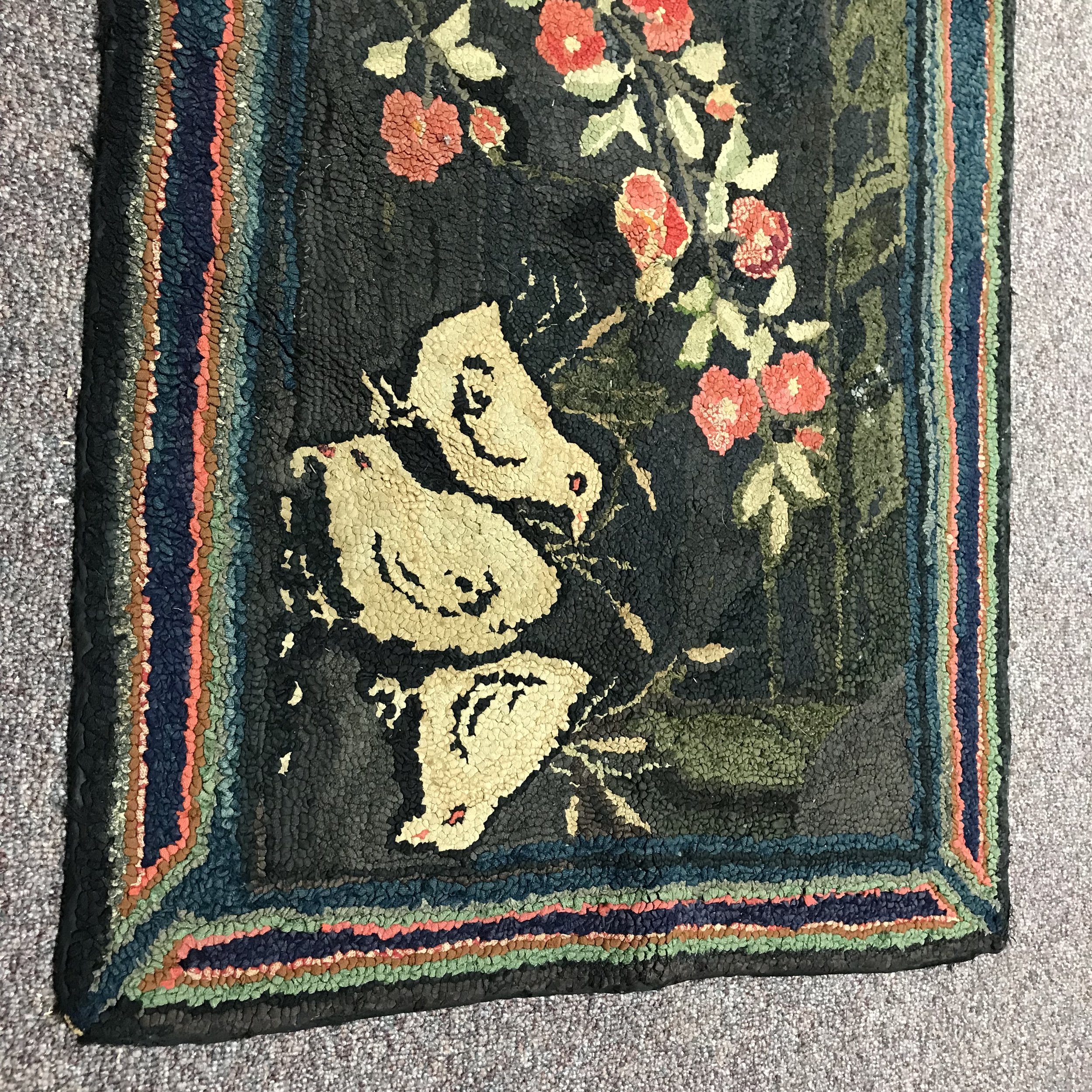 購入サイト 『希少』Vintage Folk Art: Hand Woven Rug