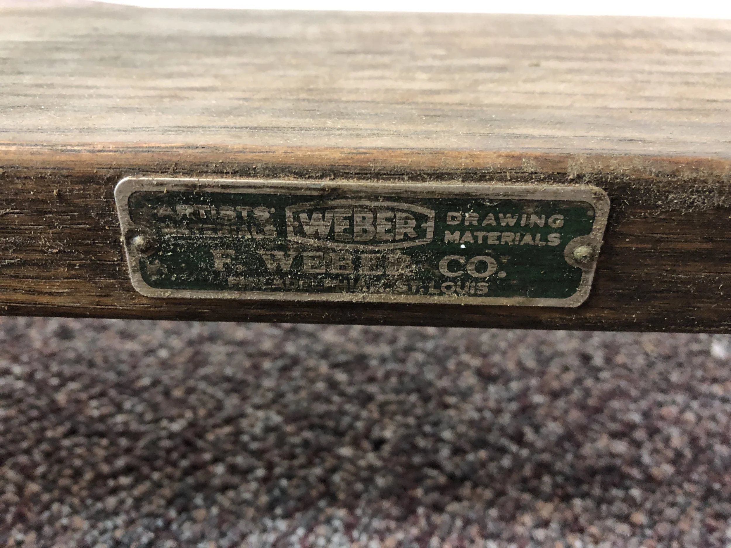 Antique Oak Weber Large H Frame Standing Mechanical Rembrandt