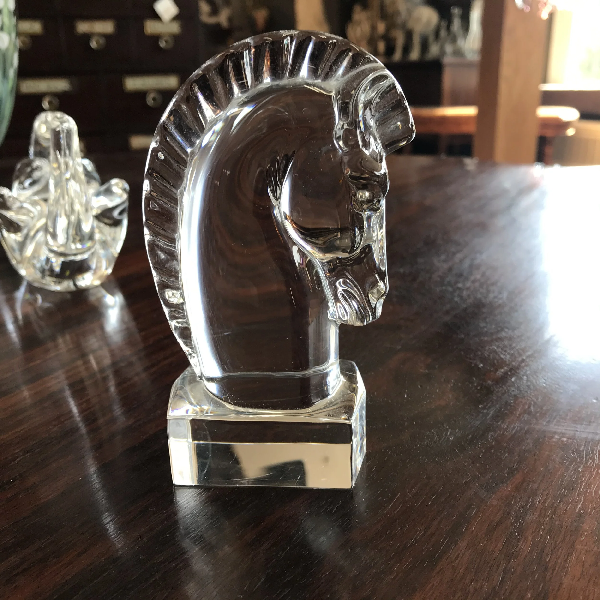 STEUBEN スチューベン　クリスタル　ナイト　ホース　馬　オブジェ　置物 Horse Head | Steuben