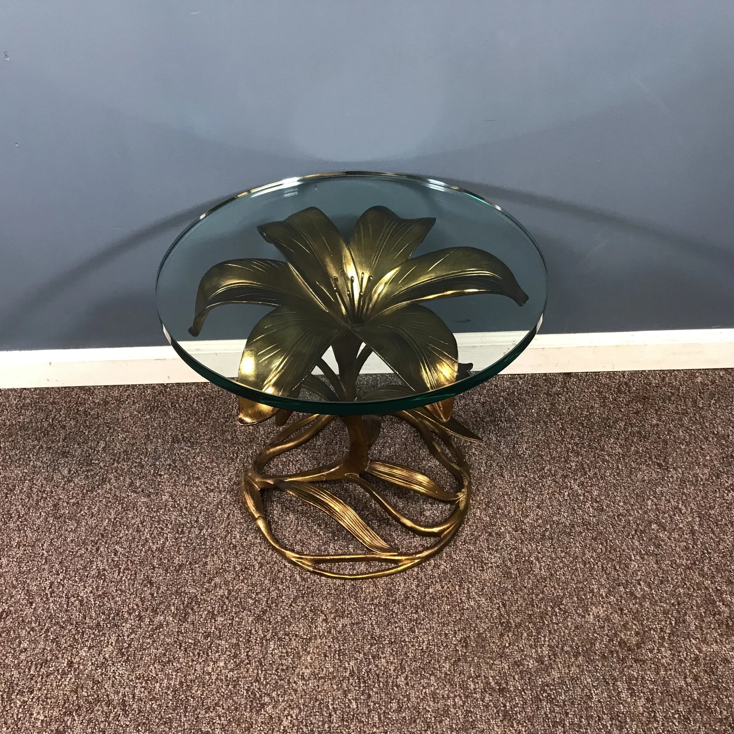 Re:ens｜Steel Flower Side Table Arthur Court Gilt Metal Flower Side Table — Ardesh