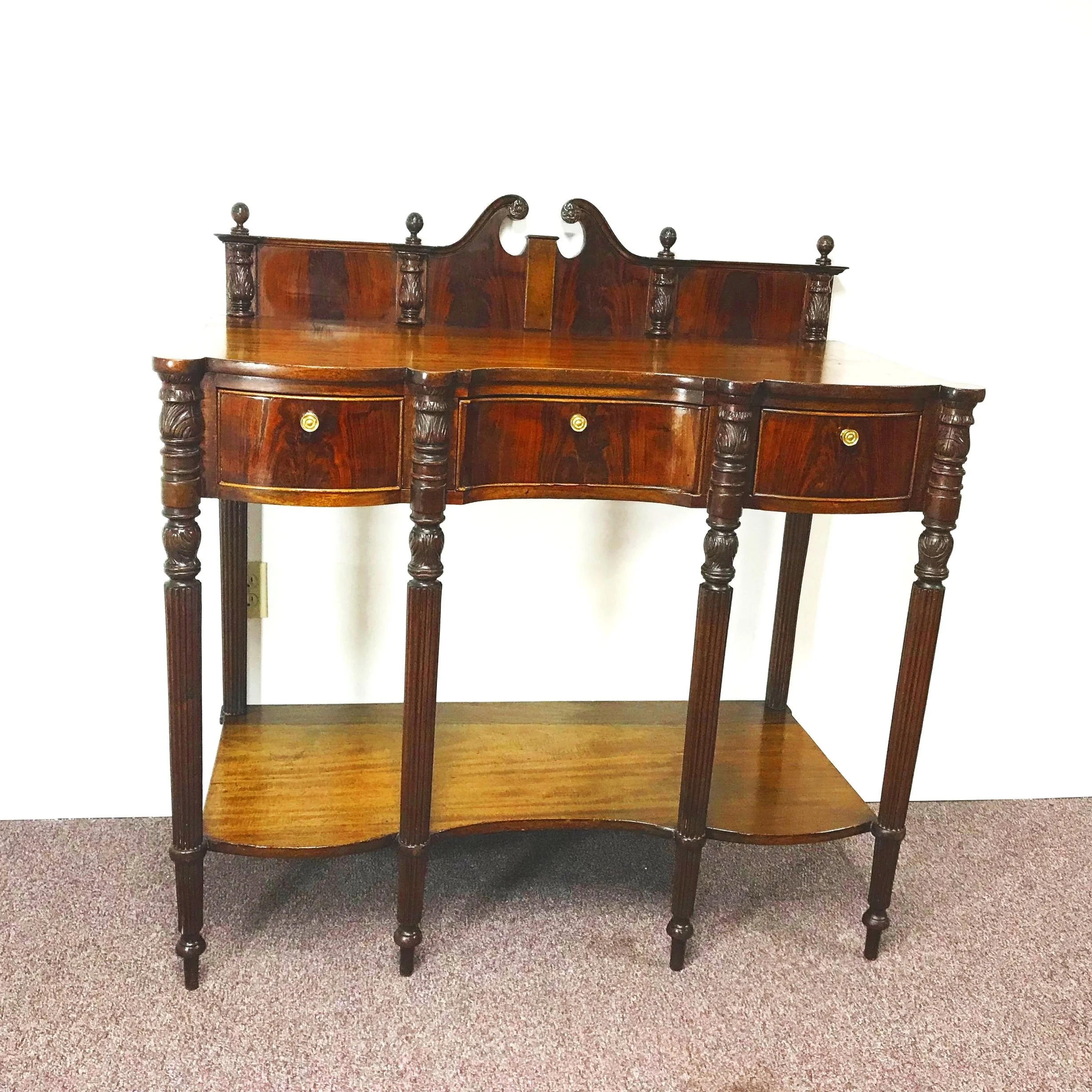 Antique English Sheraton Mahogany Serving Table Small Sideboard Circa 1830  — Ardesh, image size:2457x2457