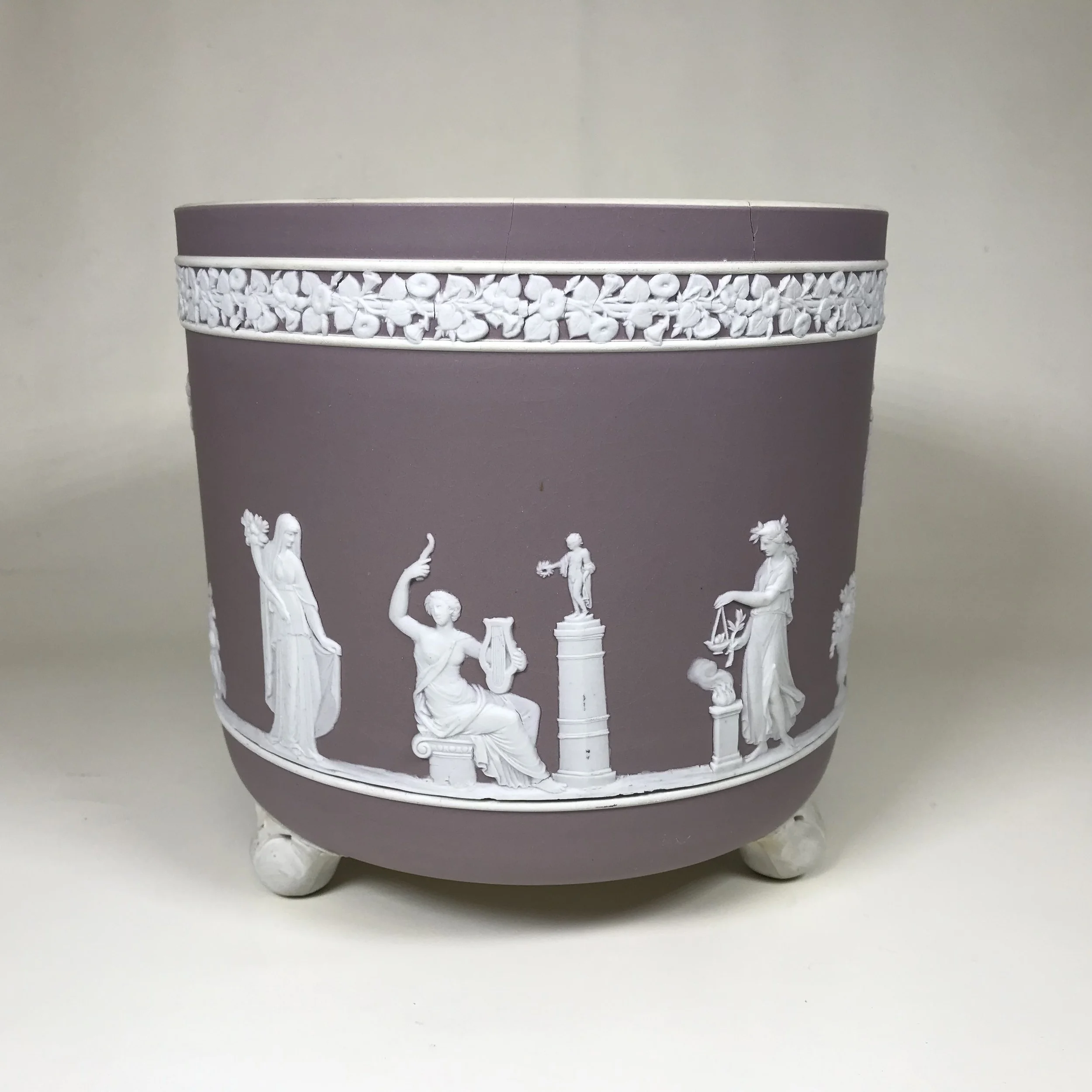 Rare 19th Century Wedgwood Lilac Dipped Jasperware Planter — Ardesh