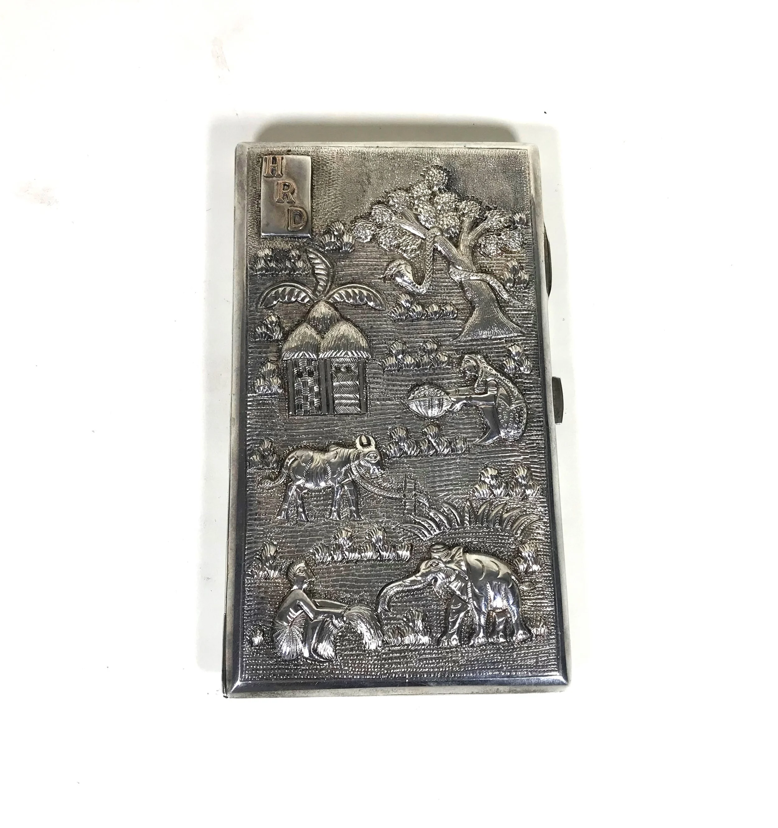 cigarette case sterling silver Anglo Indian Sterling Silver Repousse Cigarette case — Ardesh