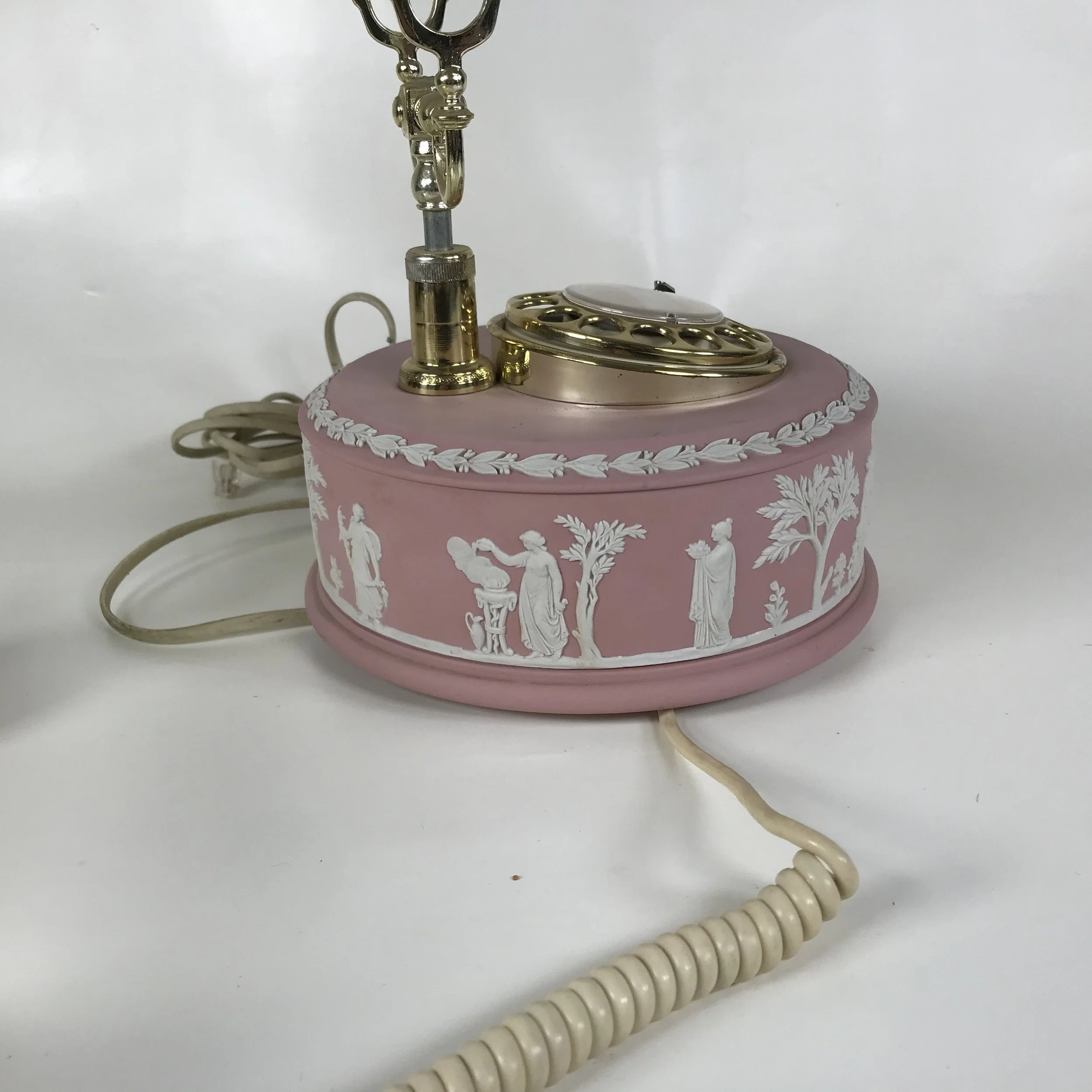 Wedgwood Pink Jasperware Rotary Phone — Ardesh
