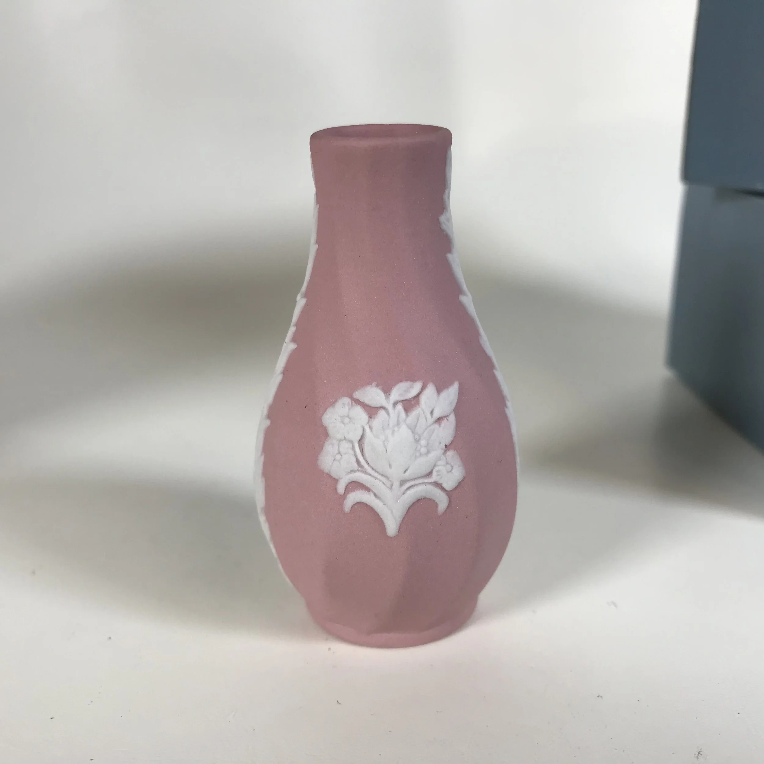 Wedgwood Pink Jasperware Floral Swirl 2 7/8
