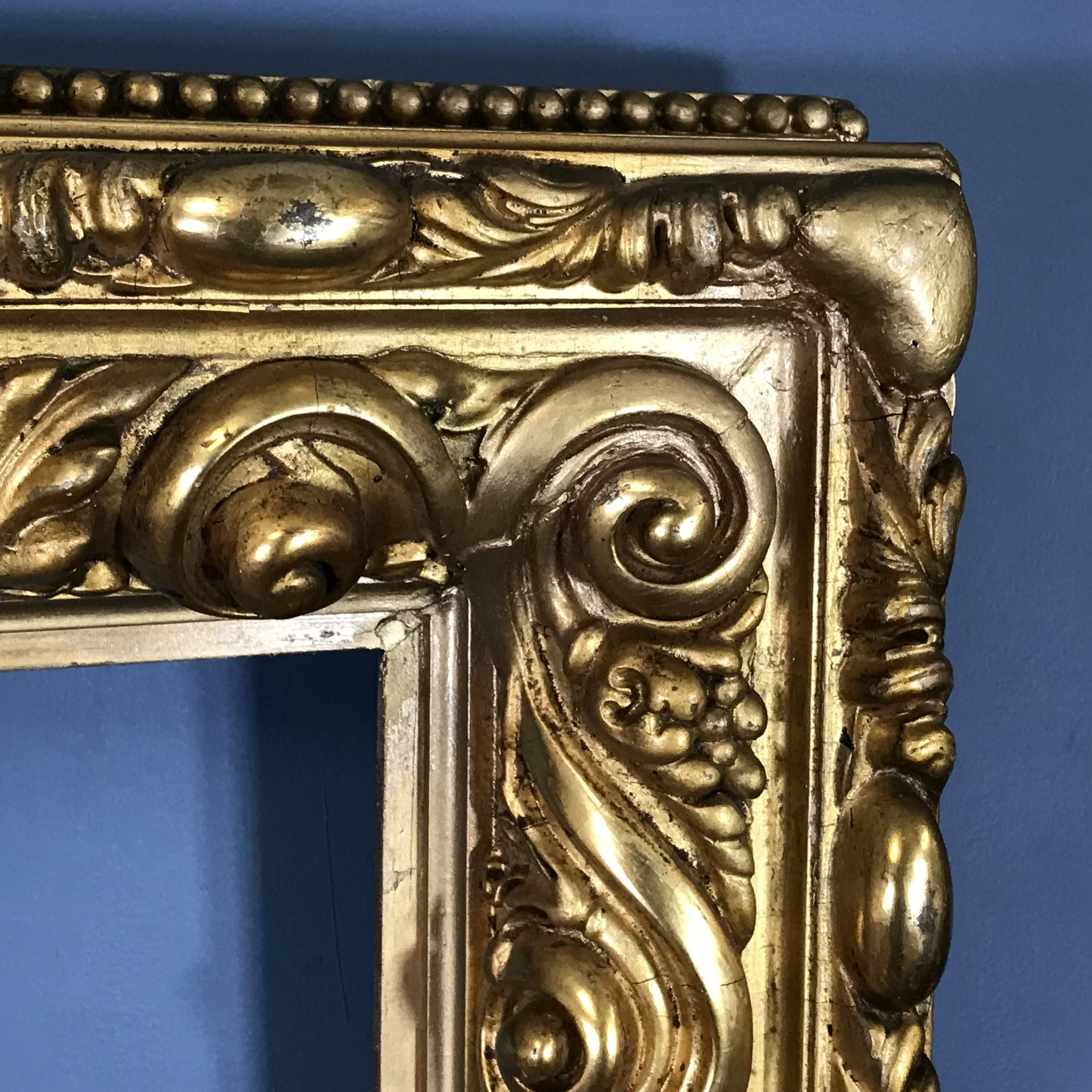 Exceptional 19th C. Carved Gilt Frame for a 16
