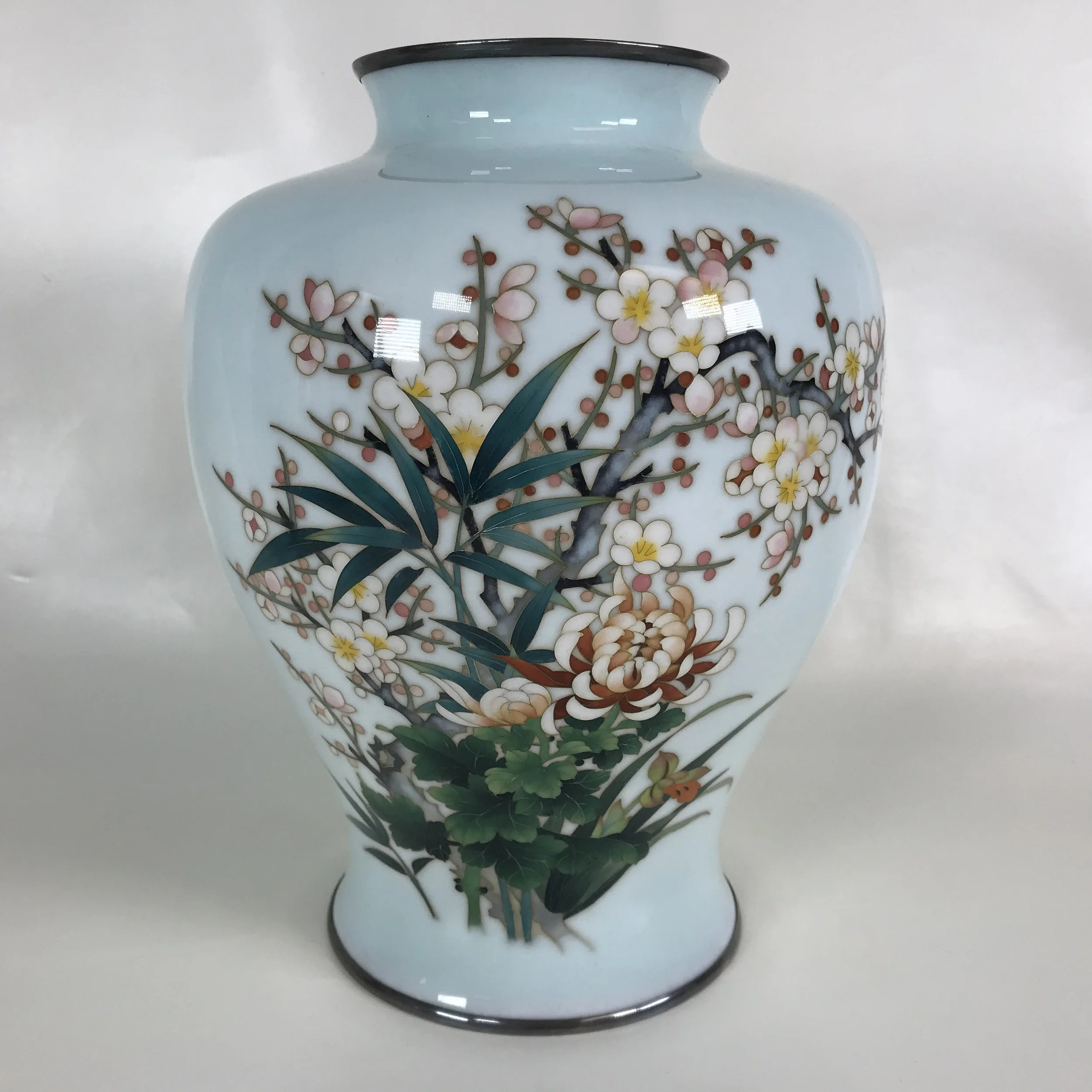 Ando Jubei Japanese Silver wire Cloisonne Vase — Ardesh