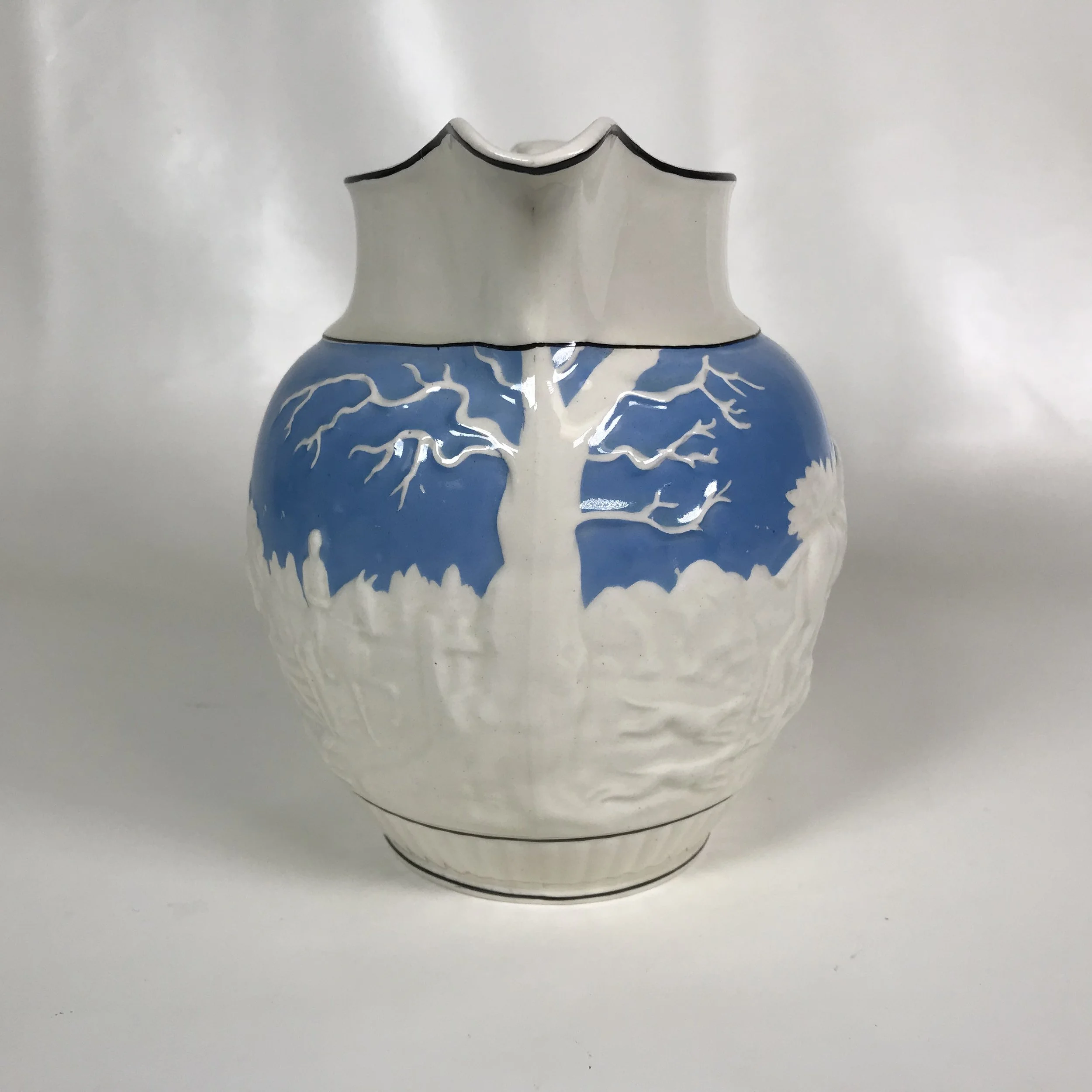 Wedgwood Creamware D'ye Ken John Peel Pitcher Greyhound Handle