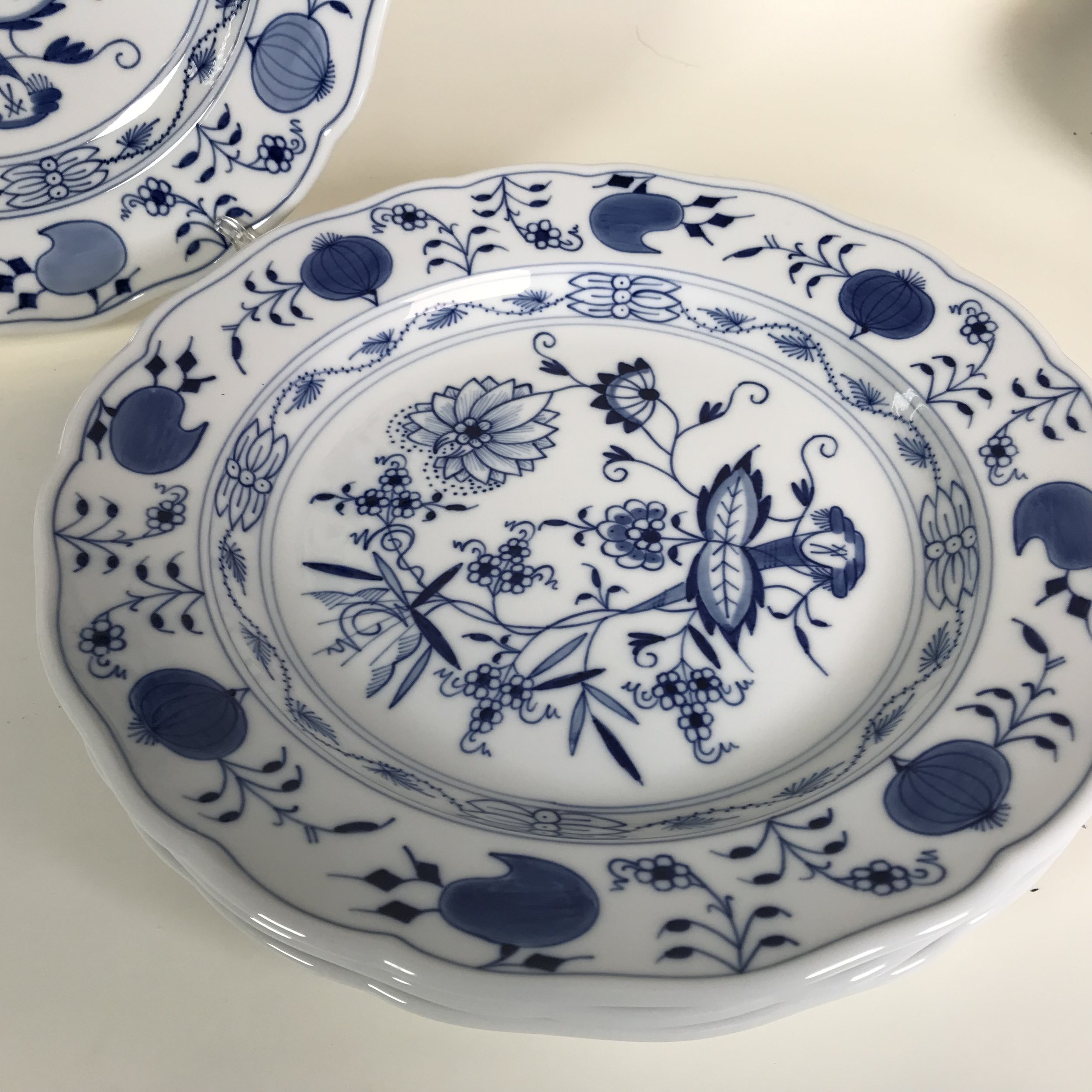 Set of 4 Meissen Blue Onion Dinner Plates — Ardesh
